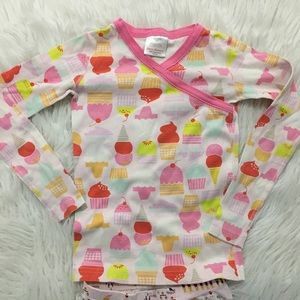 Hanna Andersson Cupcake Ice cream Pajama Top Sz 8